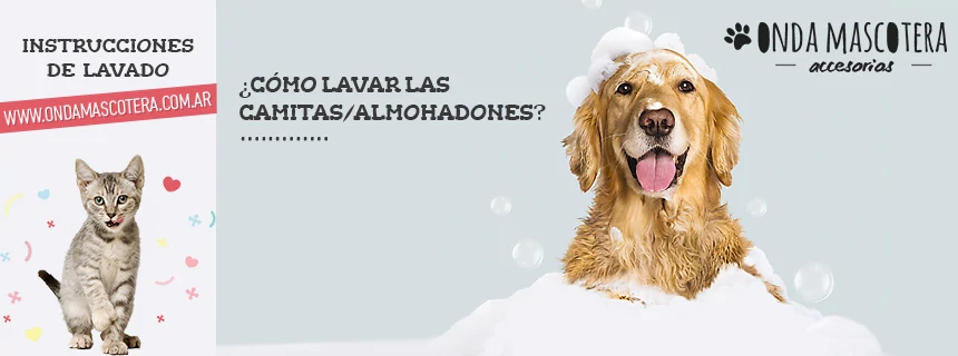 instrucciones de lavado de camitas y almohadones para perros y gatos ondamascotera