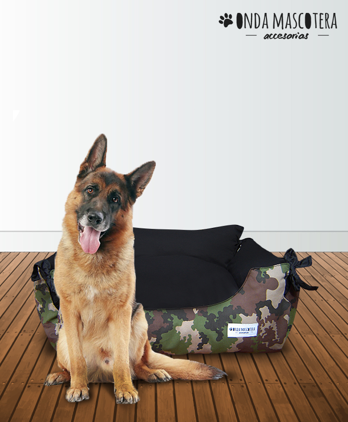  Cama sillon reversible y extensible  mascotas perros y gatos militar camuflado reversible