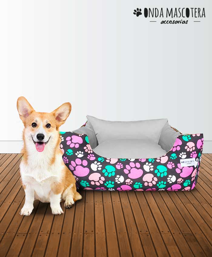 camita para perros beagle patitas coloridas mascotas