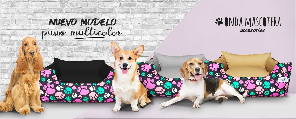 camita para perros y gatos personalizada reversible y lavable onda mascotera beagle, corgi, cocker