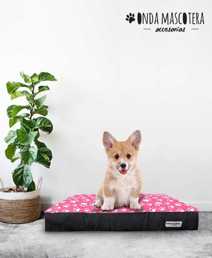 Almohadon colchon para perros y gatos corgi patitas