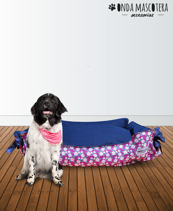 Cama sillon reversible y extensible spring floreado Onda Mascotera 