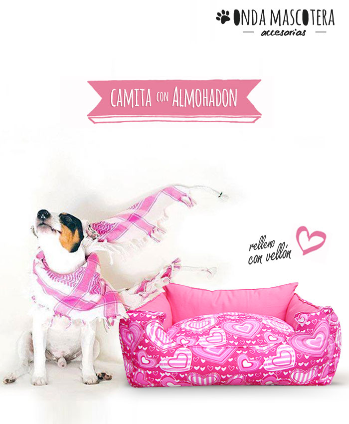 Almohadon especial camuflado con navy con funda y cierre perros y gatos