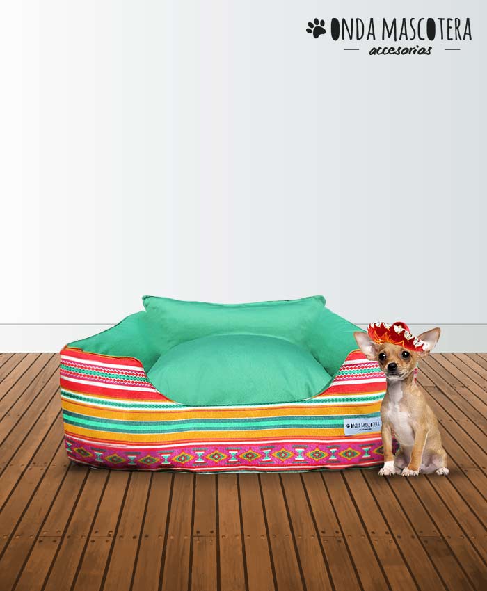 Cama sillon reversible meijicana coya estampado Onda Mascotera 