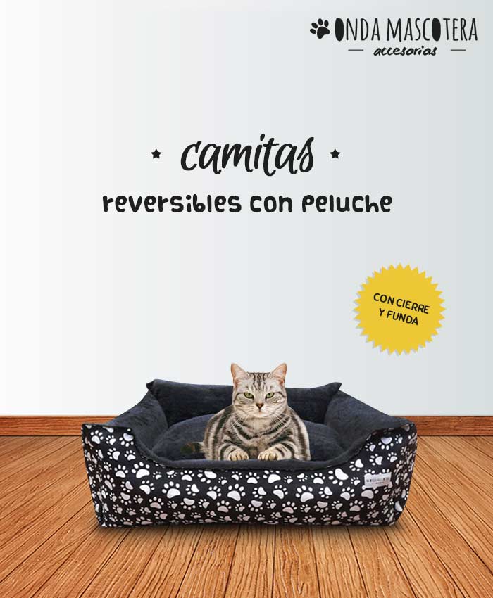 cama colchon para gatos invierno con peluche abrigadas patitas paws huellitas