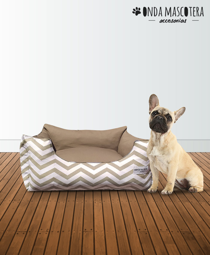  Cama sillon reversible chevron mascotas