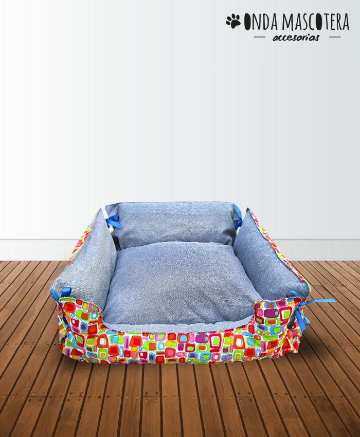 Cama sillon reversible y extensible party colorido Onda Mascoteras