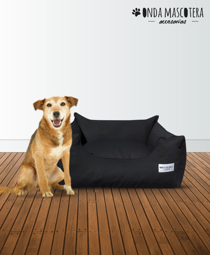 Moises sillon reversible en color negro para perros y gatos