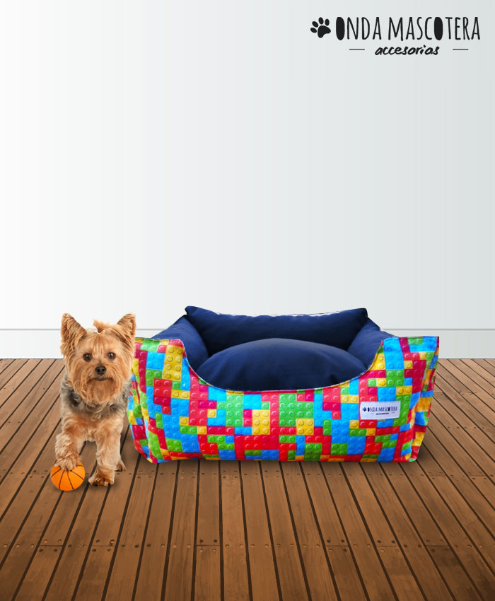 Moises sillon reversible con ladrillitos rusty lego para perros y gatos