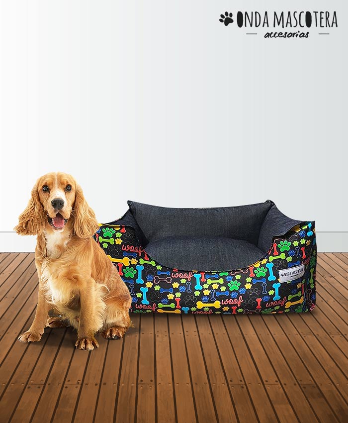 Cama sillon reversible con almohadon woof ladrido perros con almohadon para perros y gatos Onda Mascotera 